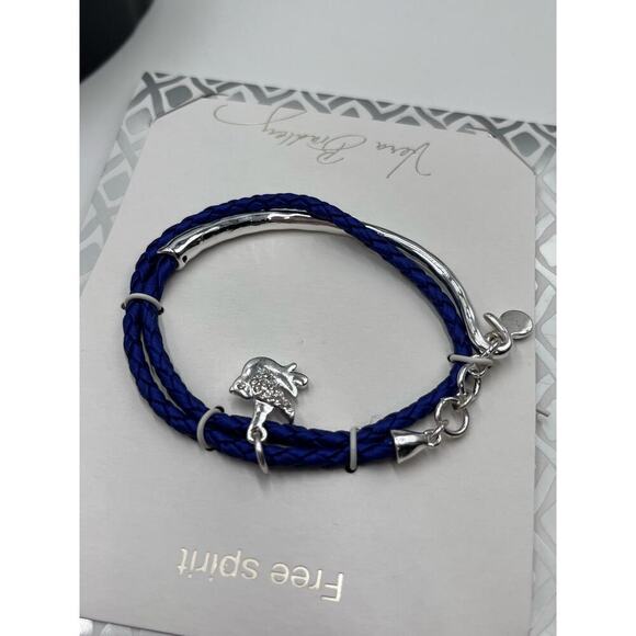 Vera‎ Bradley Rhinestone
Bird Silver Tone Braided Blue Wrap Bracelet New - Picture 12 of 12